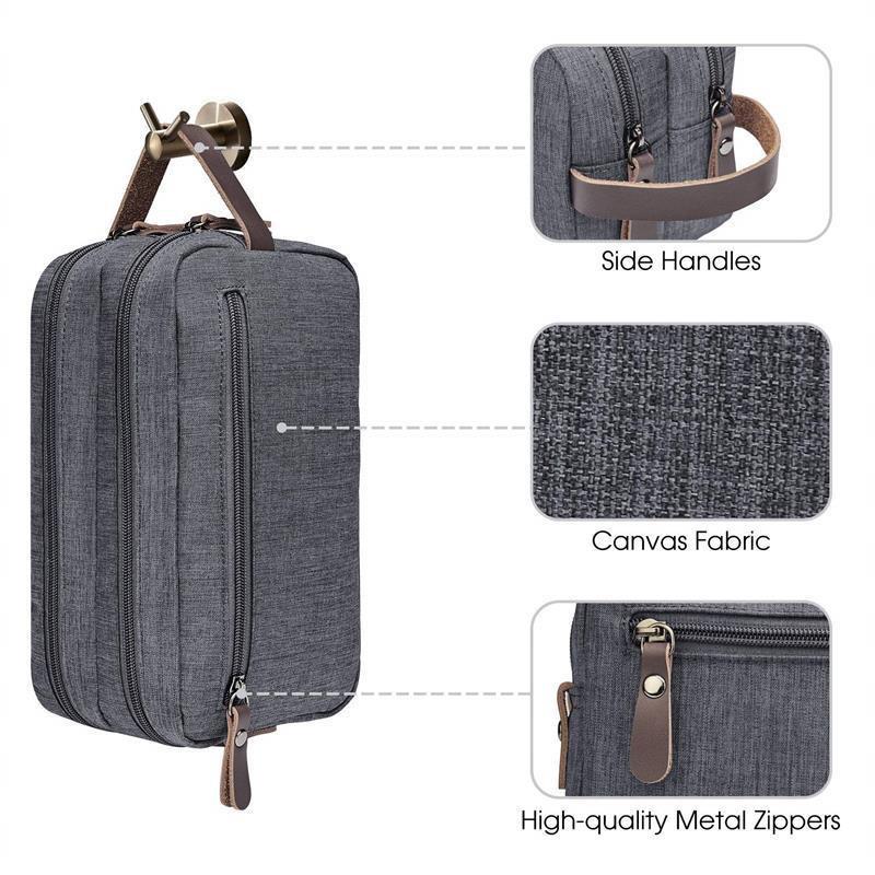 Men's Waterproof Oxford Cloth Toiletry Bag - Portable Business Storage with Dry/Wet Separation