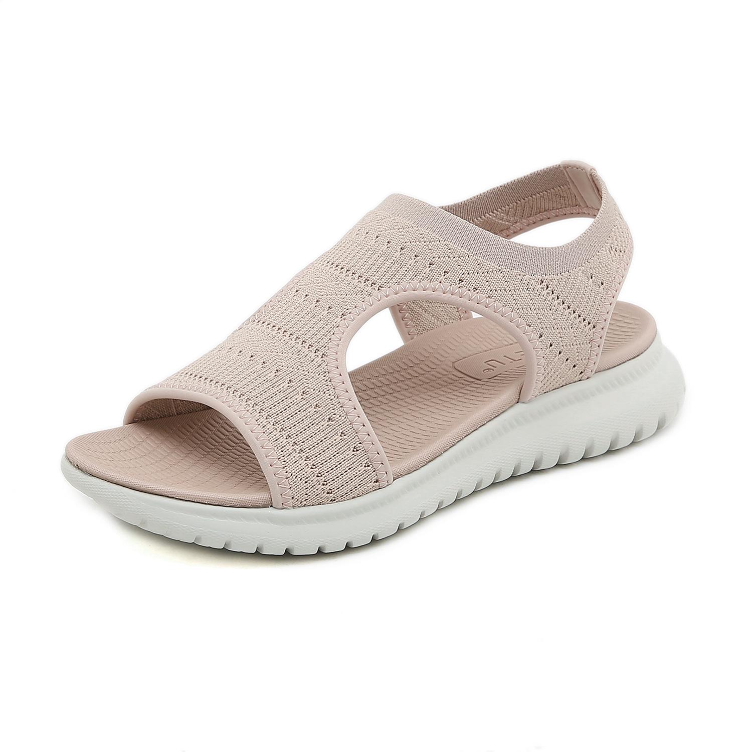 HA summer new sandals women s simple and light sports wind slope heel comfortable large size 35 розовый 4209₽
