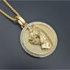 New Fashion Hip Hop HIPHOP Jewelry Disc Horse Head Pendant Necklace