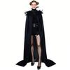 Halloween Shawl Velvet Fabric Demon Angel Costume Cloak Easy Strap Faux Feather Collar Halloween Cosplay Cloak