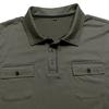 Men's Cotton Solid Color Shirt - Long-Sleeve, Spread Collar, Pocket - Outdoor Casual  Top