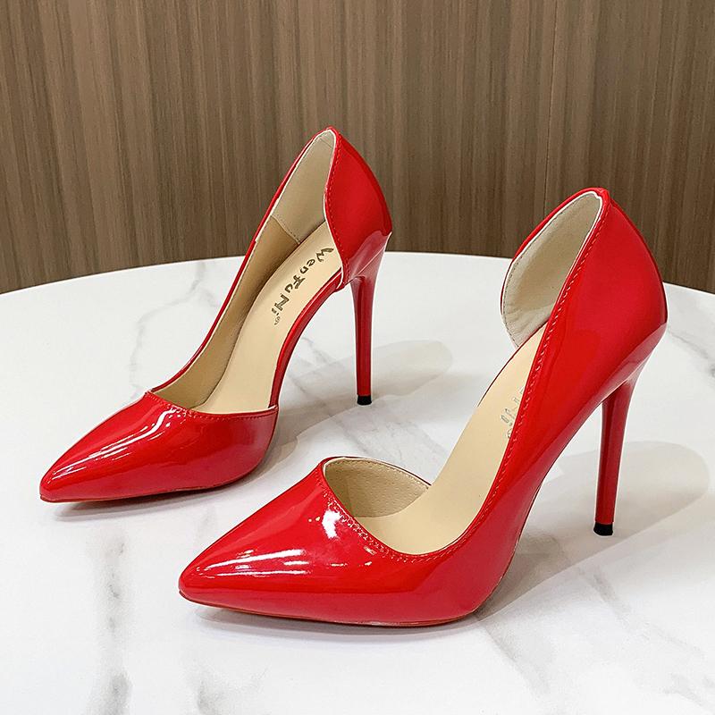 

Туфли на высоком каблуке Женские туфли-лодочки Женские туфли с острым носком Красная подошва Туфли на высоком каблуке Офисные женские туфли Туфли на платформе для вечеринок Туфли на каблуках Zapatos De Mujer 45 красный