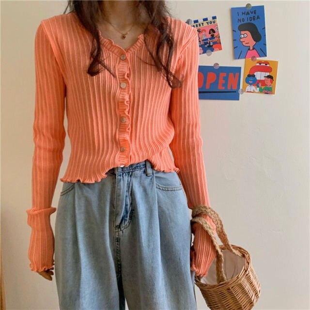 Korean Short Sweater Women V-Neck Knitted Cardigan Fashion Single Breasted Women Elasticity Cropped Cardigan Sweater Female