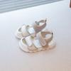 Kids Beach Shoes Soft Sole Non-slip Girls Sandals Toes Capped Double Hook&loop 2025 Summer New Children Casual Shoes Comfort