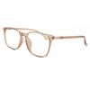 Full Rim Square Transparent Brown Smartbuy Collection Halyn Blue Light Block 249 C3 Fashion Women Eyeglasses
