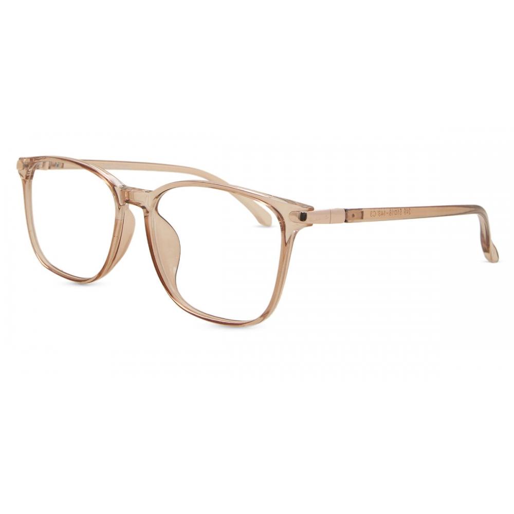 Full Rim Square Transparent Brown Smartbuy Collection Halyn Blue Light Block 249 C3 Fashion Women Eyeglasses