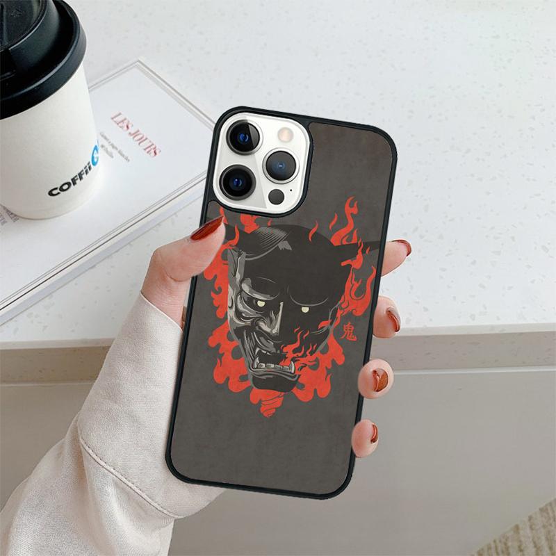 Hannya Demon Oni Phone Case For iPhone 17 Air 16 pro max 15 14 plus 12 13 Shell Cover coque