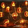 Halloween Pumpkin & Maple Leaf Copper String Lights: Decorative Night Lights for Thanksgiving & Ghost Festival