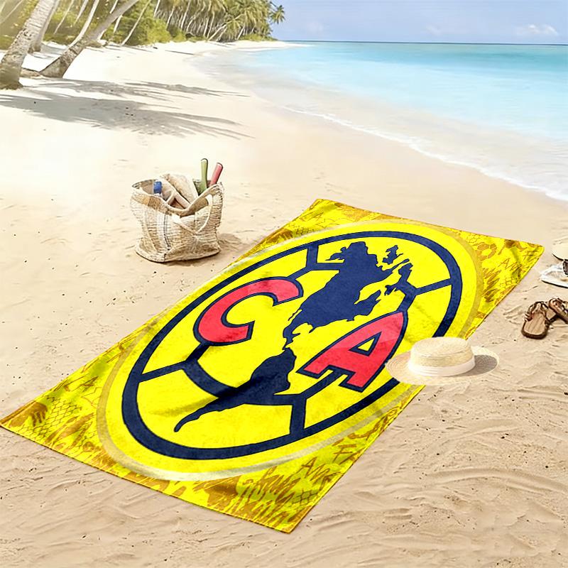 Club America Print Beach Towel, Large Soft Quick Dry Towel for Beach Camping Swimming
