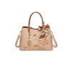 Leather Handbag, Women's Bag, Tote Bag, Shoulder Bag, Crossbody Bag, Milk Tea Color, with Gift Box