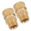 2 Stück Reines Kupfer M22 Hochdruckreiniger Anschlussadapter 3/8 Zoll NPT Innengewinde auf M22 Außengewinde Adapter