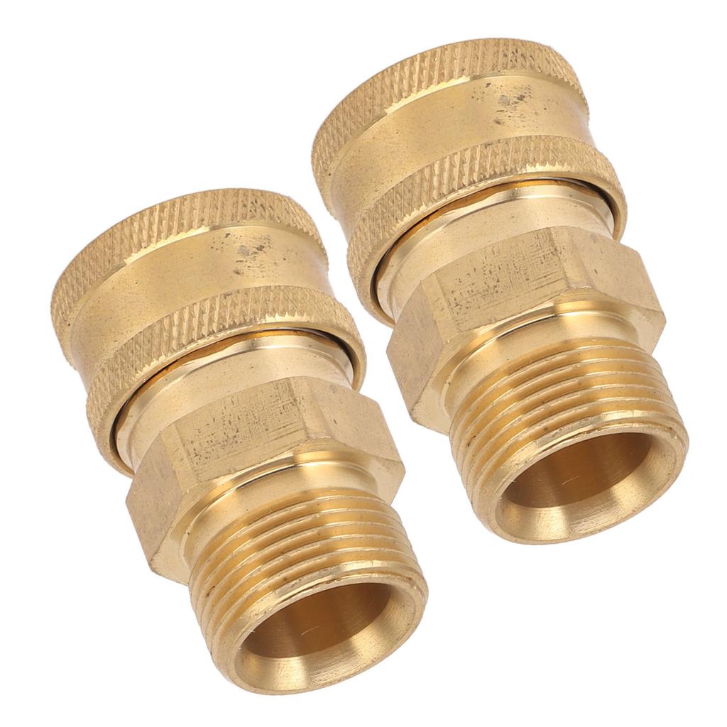 2 Stück Reines Kupfer M22 Hochdruckreiniger Anschlussadapter 3/8 Zoll NPT Innengewinde auf M22 Außengewinde Adapter