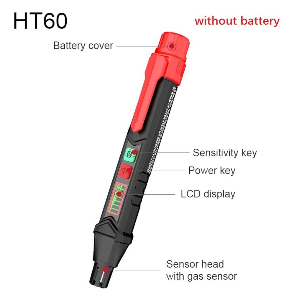 HT59 HT60 Combustible Gas Leak Detector With Audible And Visual Alarm For All Flammable Gas Monitoring