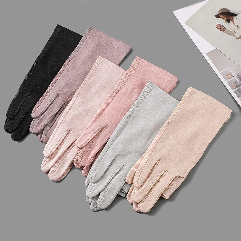 Fashion Summer Sunscreen Gloves UV Protection Breathable Anti-UV Mittens Anti-slip Elastic Sun Protection Gloves Women Girls