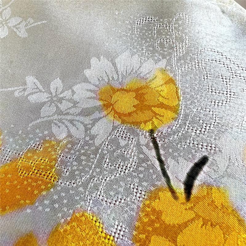 106*106cm 100% Maulbeerseide Hochwertiger doppelseitiger quadratischer Schal Schal Halstuch