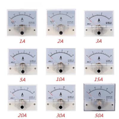 Professional Analog Current Panel Amp Ammeter Gauge Meter 2.5 Accuracy for Auto Circuit Measurement Tester 9 Types
