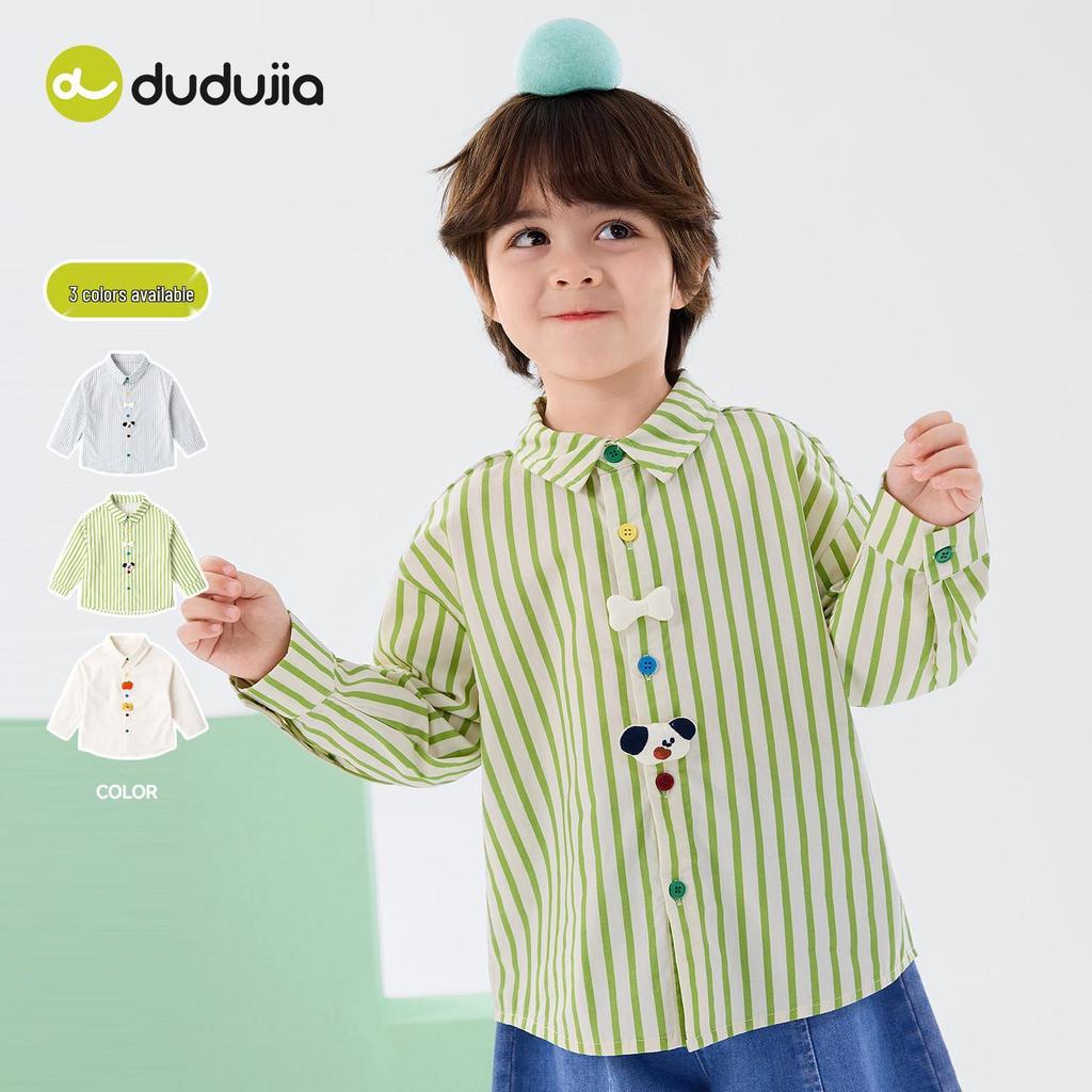 100% Cotton Dudu Family Kids' Spring Shirt - New Arrival for Boys & Babies