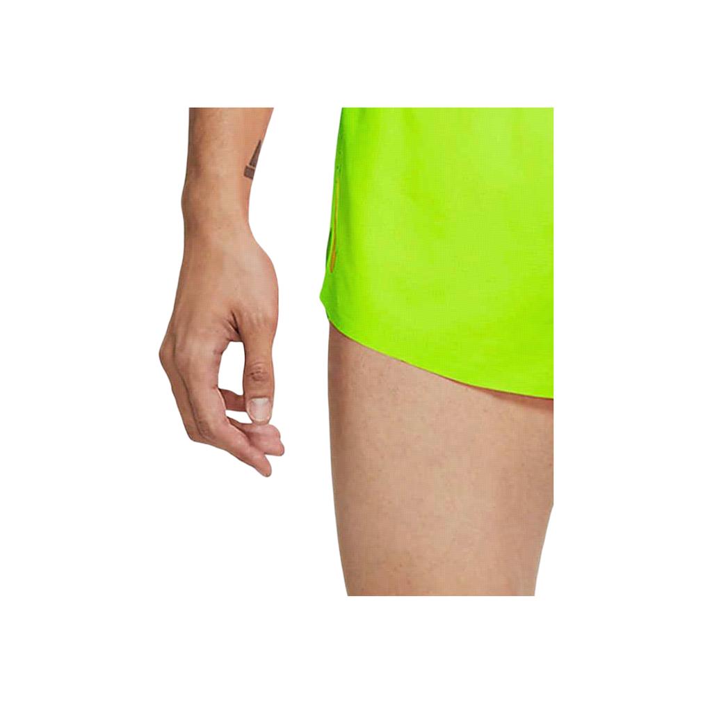 Nike Moisture-Wicking Solid Color Running Shorts Men Bottoms Fluorescent-Yellow CJ7838-702