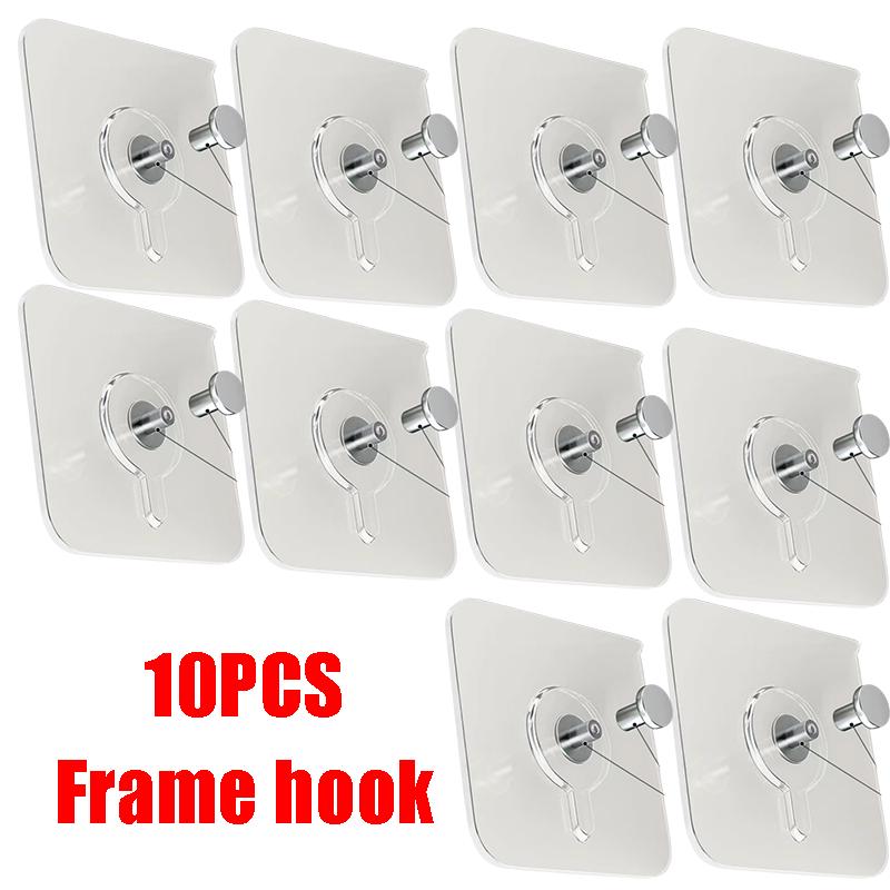 Multi-Function Multiple SpecificationsTransparent Strong Self  Adhesive Wall Hooks Multi-Purpose Wall Hook Key Holder