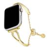 Metal Bracelet Band for Apple Watch Series 11 10 42mm/9 8 7 41mm/SE3 SE2 SE 6 5 4 40mm/3 2 1 38mm Drawstring Adjustable Hollow Watch Strap