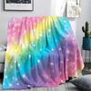 1Pc Galaxy Glitter Print Flannel Blanket, High Quality Comfortable for All Seasons, Home Decor, Warmth and Comfort, Perfect for Gifts