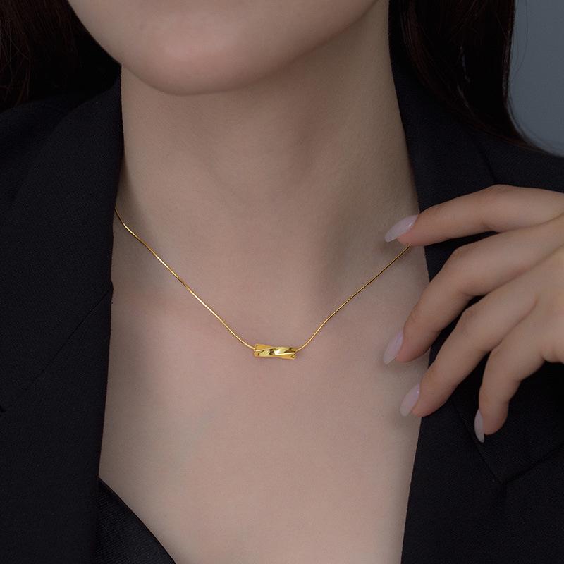 Colier Claviculă Banyan Tree Argint S925 Picătură de Apă - Stil Rece Coreean & Japonez