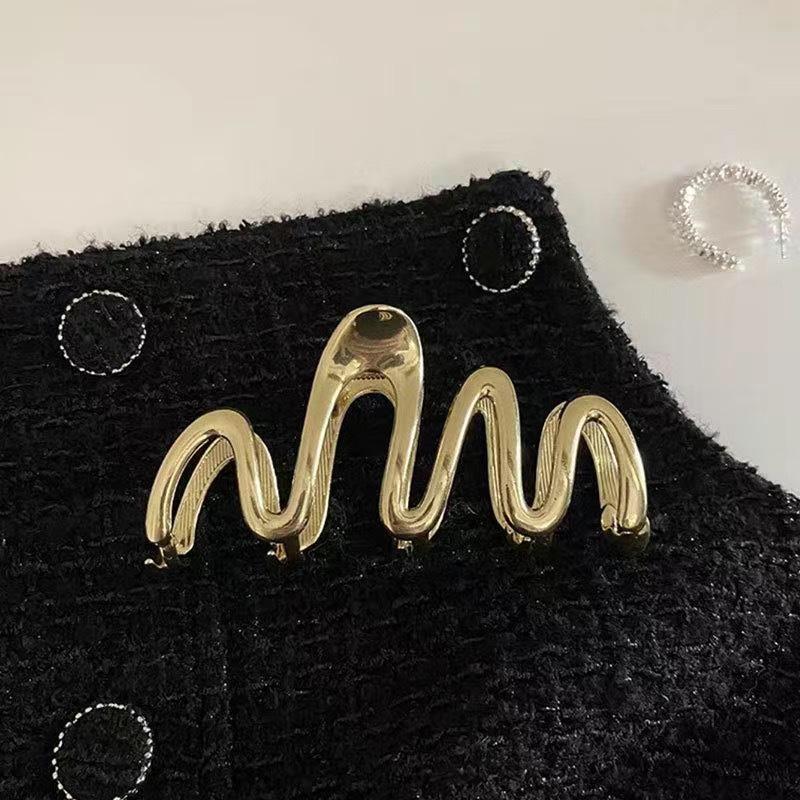 Pinza a morsetto in metallo ad alto livello con fiocco per capelli 2024 per donna: Pinza per Capelli a Forma di Squalo, Grande, Elegante, Stile Freddo, per la Nuca