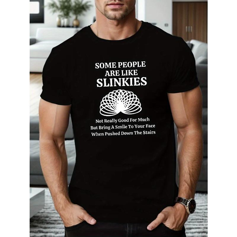 

Print T-Shirt, Tees For Men,Round Neck, Relaxed Fit, Oversized, Cool, Casual, and Fashionable Short Sleeve T-shirt For Summer S чёрный