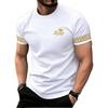 Summer New Men's Classic Fashion Casual Crew Neck T-shirt Crown Lion Print Short-sleeved Top