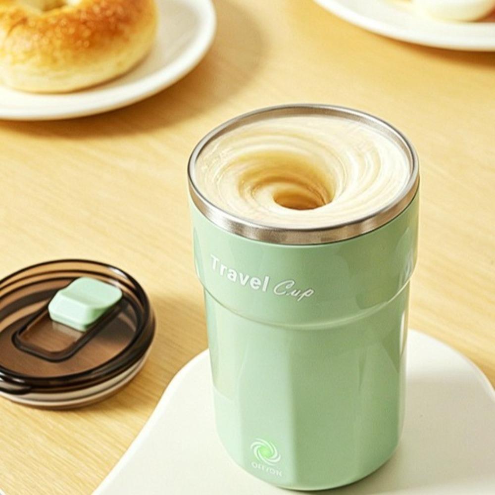 USB Rechargeable Magnetic Mixing Cup with Ice Tray Protein Shaking Cup Office