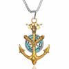 Retro Medieval Boat Anchor Necklace Accessories Street Retro Style Hip-hop Street Necklace for Boys