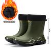 Trendy men's short and medium rain shoes multi-color sports rubber shoes thickened and widened non-slip environmentally friendly rain boots