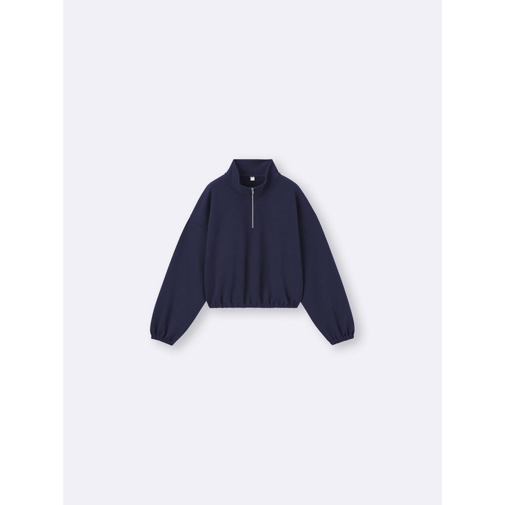 Gu By Uniqlo Girls Puff Sweat Half Zip Pullover Jr