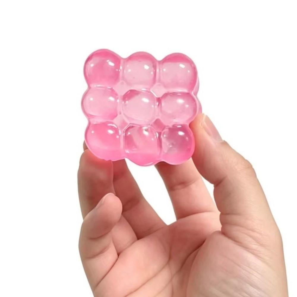 Jelly Glossy Cube Fidget Toy Simulation Cube Cube Squeeze Toy Bubble Cube Desktop Ornament