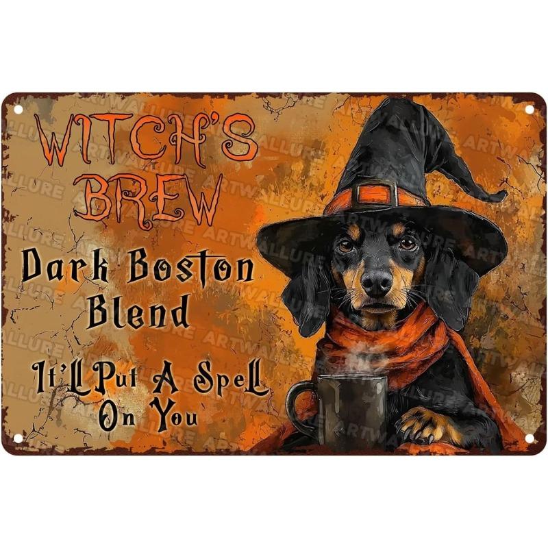 Halloween Metal Wall Sign Spooky Decor 20x30cm