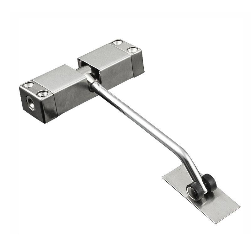

KAK New Stainless Steel Automatic Door Closer Adjustable Speed Door Closing Device 40KG Black Gold Furniture Door Hardware срібний