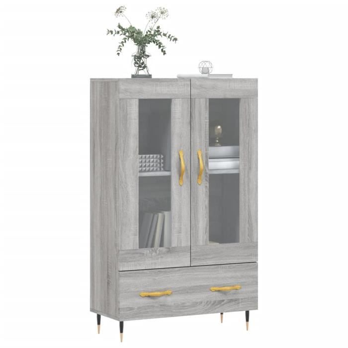 VidaXL Buffet haut sonoma gris 69,5x31x115 cm bois d'ingénierie 828282