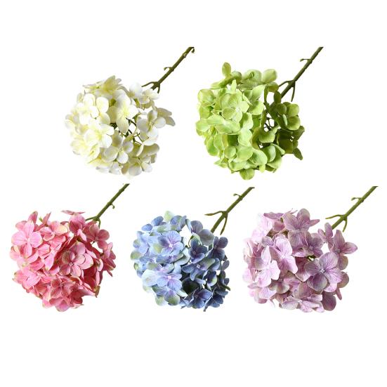 Artificial Faux Silk Hydrangea Flower Real Touch Fake Hydrangeas Flower with Long Stem for Vase Wedding Party Centerpiece Farmhouse Fall