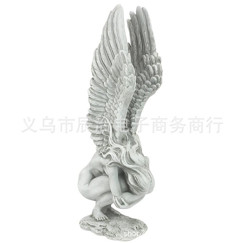 New Angel Wings Resin Crafts Sculpture Ornament Angel Memorial and Redemption Statue