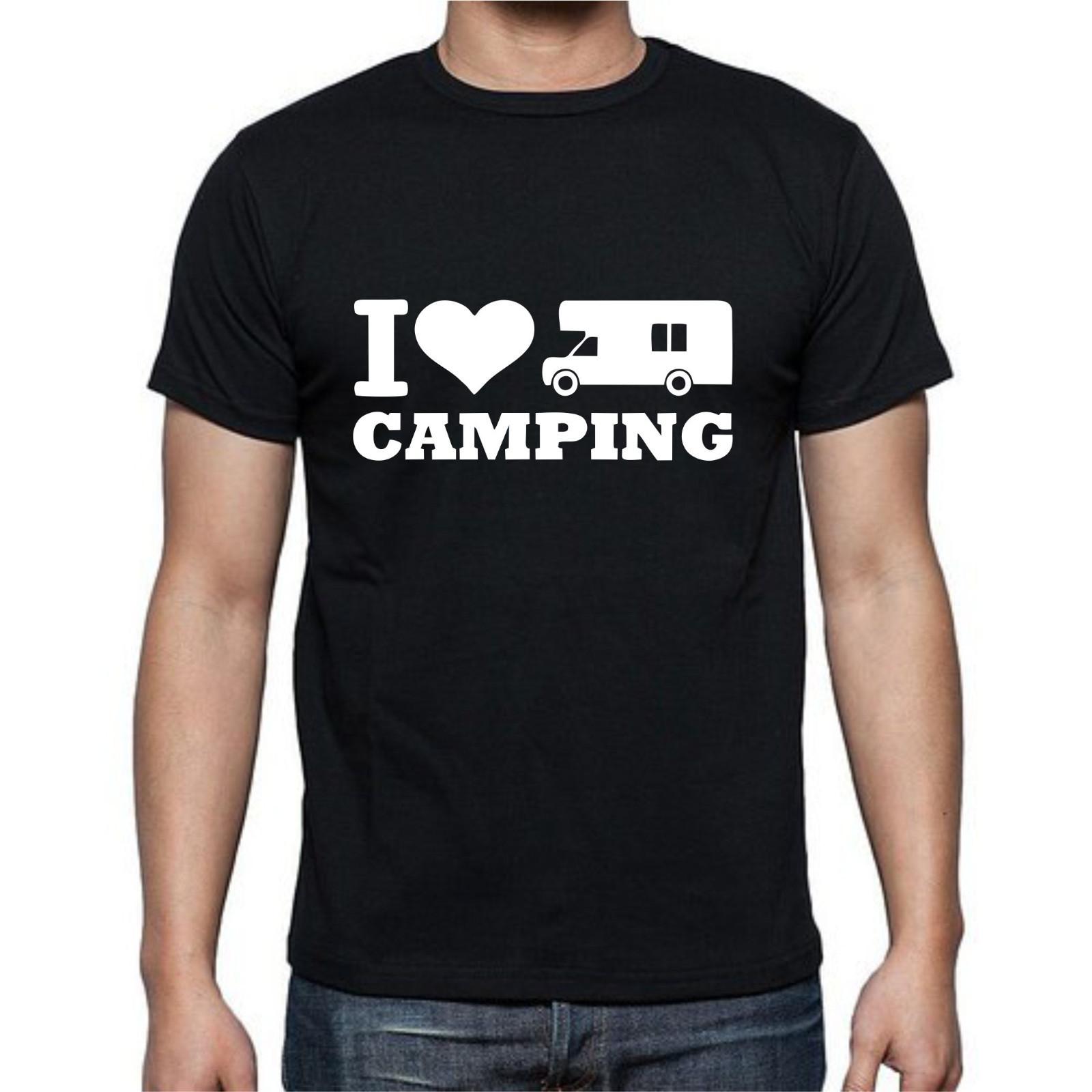 I Love Camping Rv Trailer Camp Park Drive Road Funny T Shirt Mens Womens Tees Top Tee 4XL