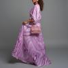 Women's Fashion Casual Contrast-Print Loose Long Dress Set Two-piece