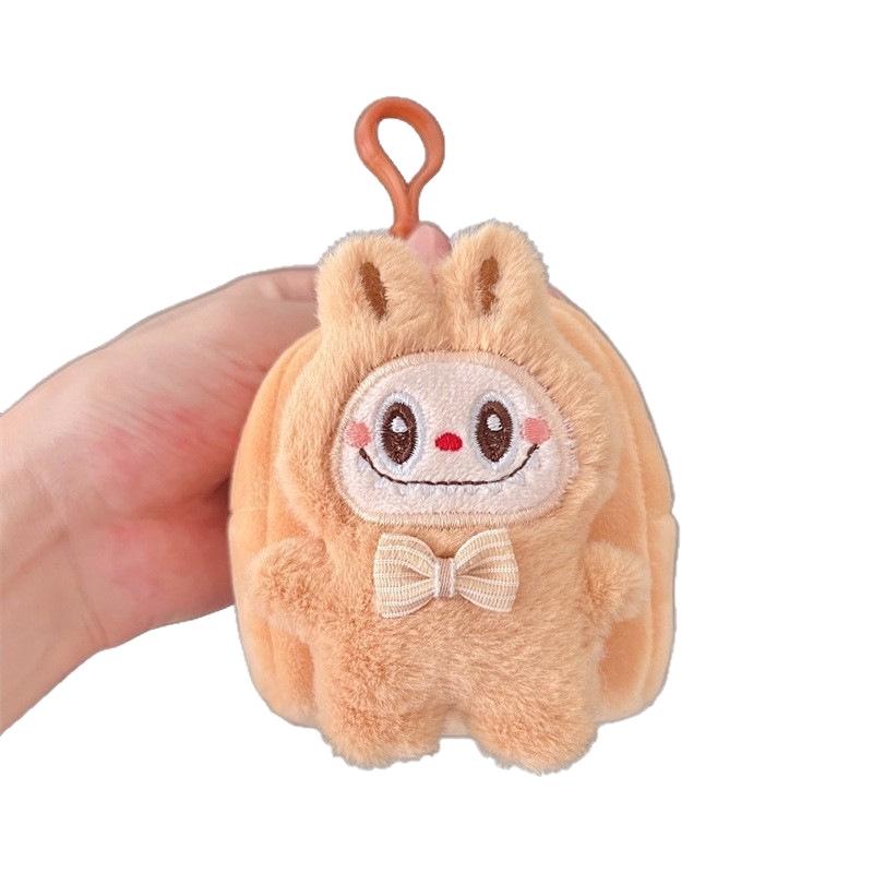 Labubu Mini peněženka na mince s malým králíčkem - Roztomilá kreslená přenosná taštička s možností zavěšení