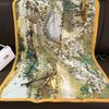 Qingming Shanghetu Long Towel Sunscreen Versatile Printing Imitation Silk Scarf Women's Long Silk Scarf Beach Towel