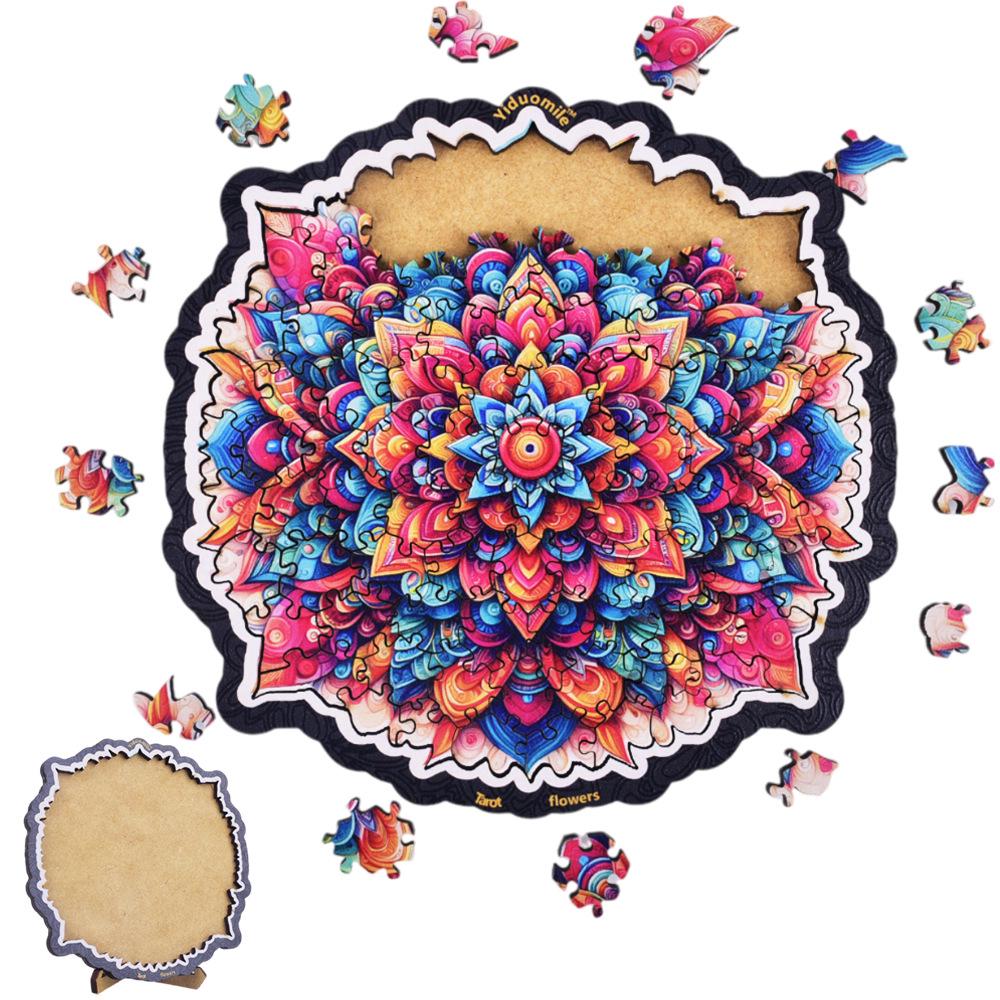 

Tarot Flower Irregular Wooden Jigsaw Puzzle – Decorative Painting & Holiday Gift