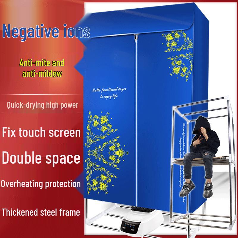 Foldable Remote-Controlled Clothes Dryer with Warm Air Blower for Home Use
