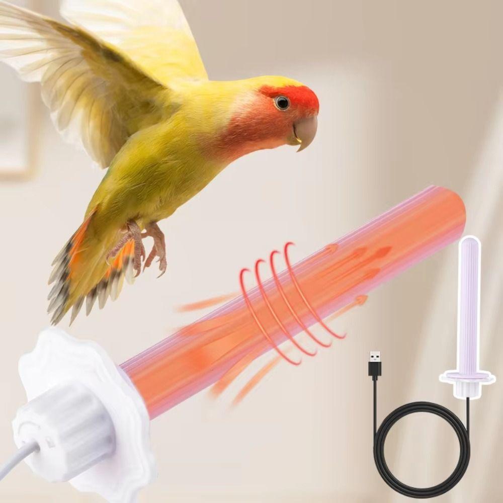 Comfortable Grip USB Heated Bird Perch Non-slip Heated Bird Stand  Winter Season