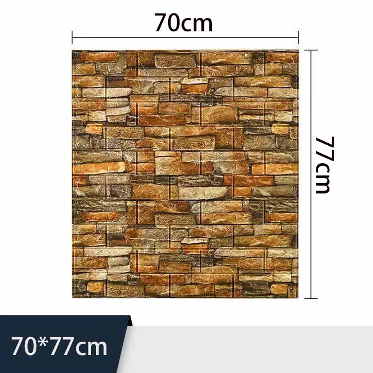 70*77cm 3D Vodotěsná Samolepicí Extra Silná XPE Pěna Retro Cihlový Vzor Proti Kolizi Tapeta Obývací Pokoj Ložnice Dětský Pokoj Dekor
