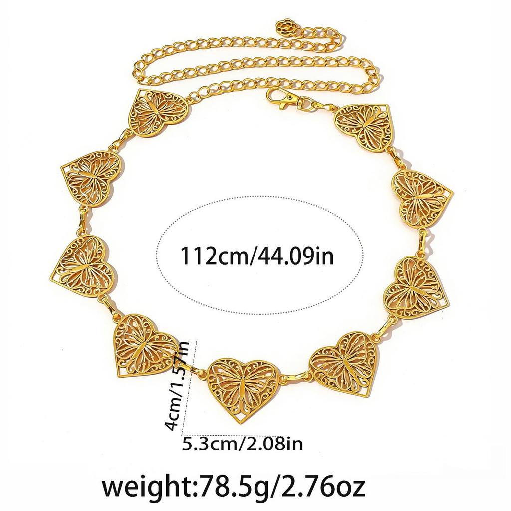 Bohemian Retro Metal Waist Chain for Women - Ethnic Style Body Jewelry