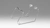 Kijima Motorcycle Parts Side Bag Support Steel Super Cub C125 ('18-) Left and Right Set Chrome Plated 210-496
