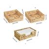 Cesto Organizer Portatovaglioli in Giacinto d'Acqua Naturale Tessuto a Mano Eco-Friendly per Cucina, Bagno, Soggiorno